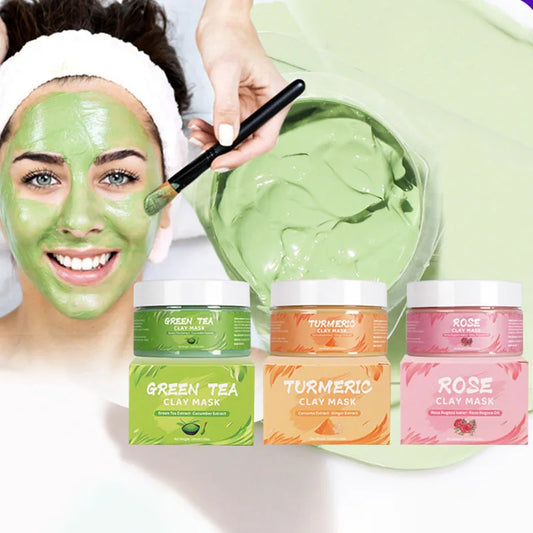 Green Tea Rose Avocado Facial Mask Clay Mud Masks