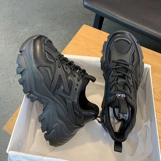 Women Platform Sport Shoes  Mesh Leather