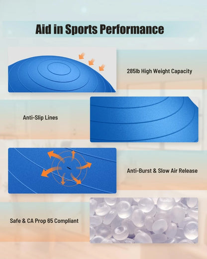 Yoga Ball Workout Ball, Explosion-proof Anti-Slip Stability Ball