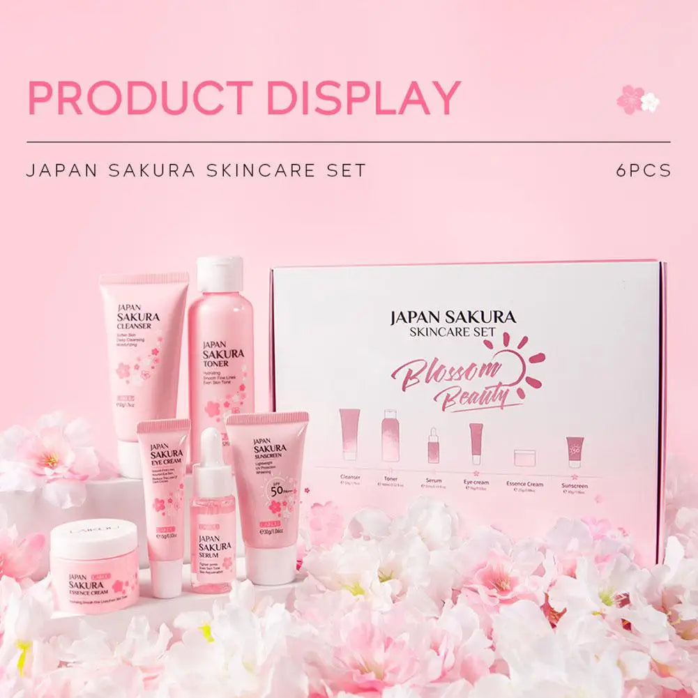 6pcs/ Skin Care Sets Face Cream Serum Toner Facial Cleanser  Skin Care Set Product Gift box