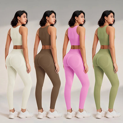 Yoga Leggings and Top Two Piece Set