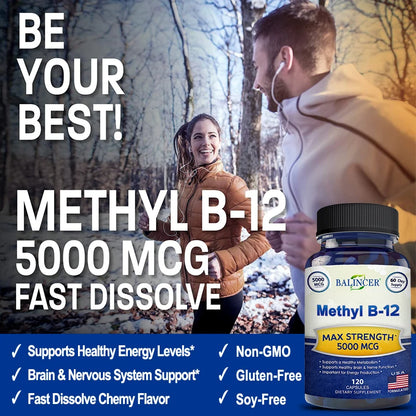 Vitamin B12 - 5000 MCG Supplement