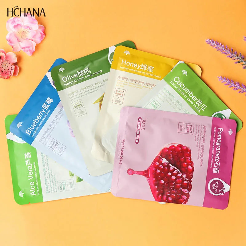30pcs Fresh Fruits Facial Masks
