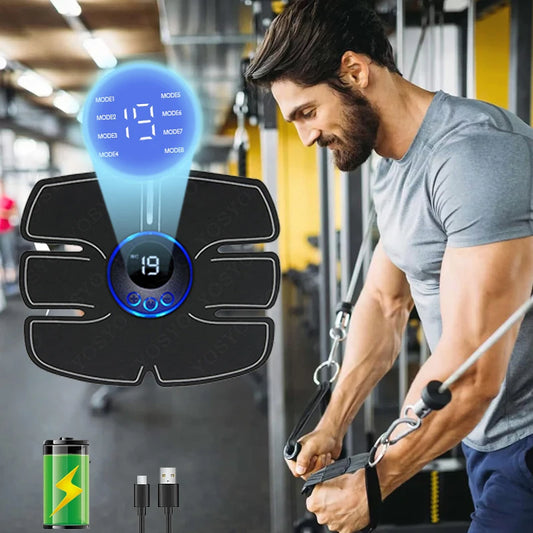 USB Rechargeable Smart Wireless Abdominal Training Electric Body Slimming Massager