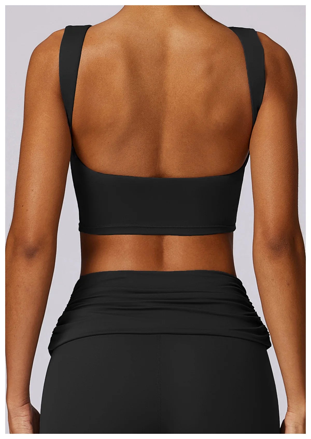 Sports Bra  Open Back Yoga Breathable Slim Fit  Tank Top With Removable Pads