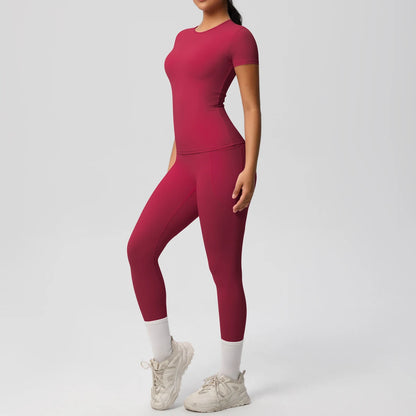 Women 2pcs Patchwork Sport Yoga Suit