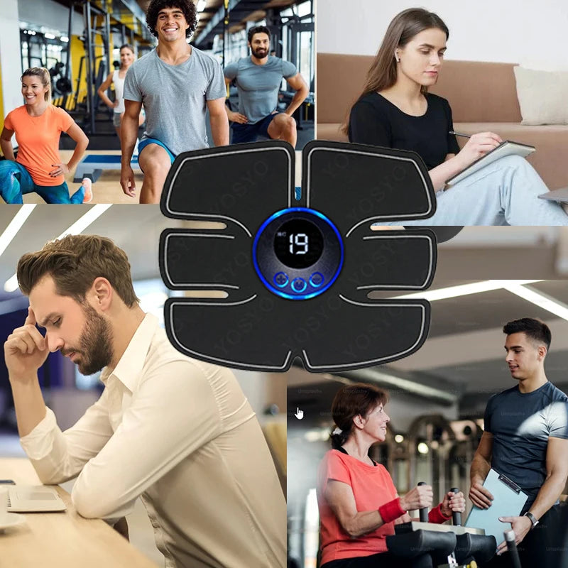 USB Rechargeable Smart Wireless Abdominal Training Electric Body Slimming Massager