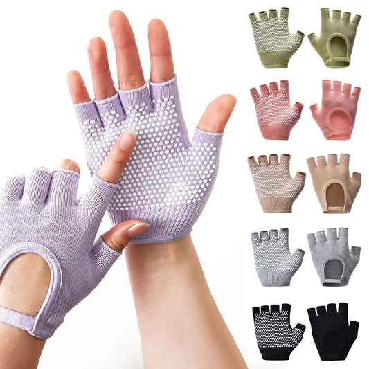 1Pair Half Finger Yoga  Gloves, Cycling Gloves
