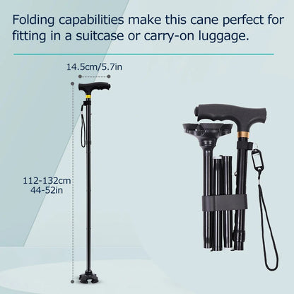 Foldable Walking Cane Lightweight Adjustable Heavy Duty