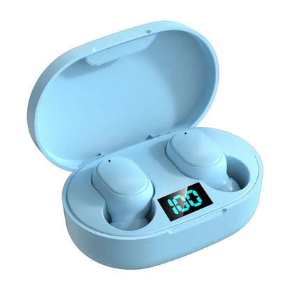 Wireless Bluetooth Headset Waterproof Noise Cancelling LED Earbuds with Mic Wireless