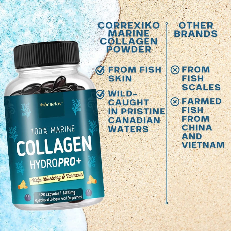 Powerful  Collagen - With Hyaluronic Acid, Biotin & Blueberry