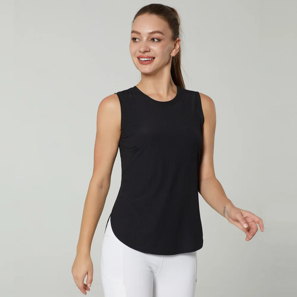 Women Gym  Sports Tank Tops Quick Dry Sleeveless Back