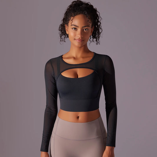 Yoga  Sexy Long Sleeve Sport Top