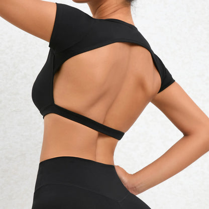 Breathable Workout Tops  Backless Yoga Crop Tops