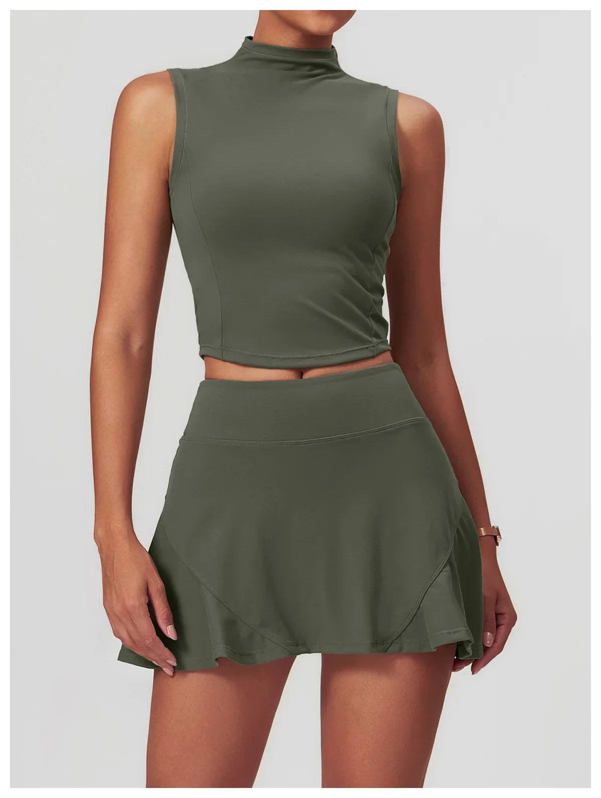 Yoga Vest  Crop Top Gym Sleeveless Stand Collar