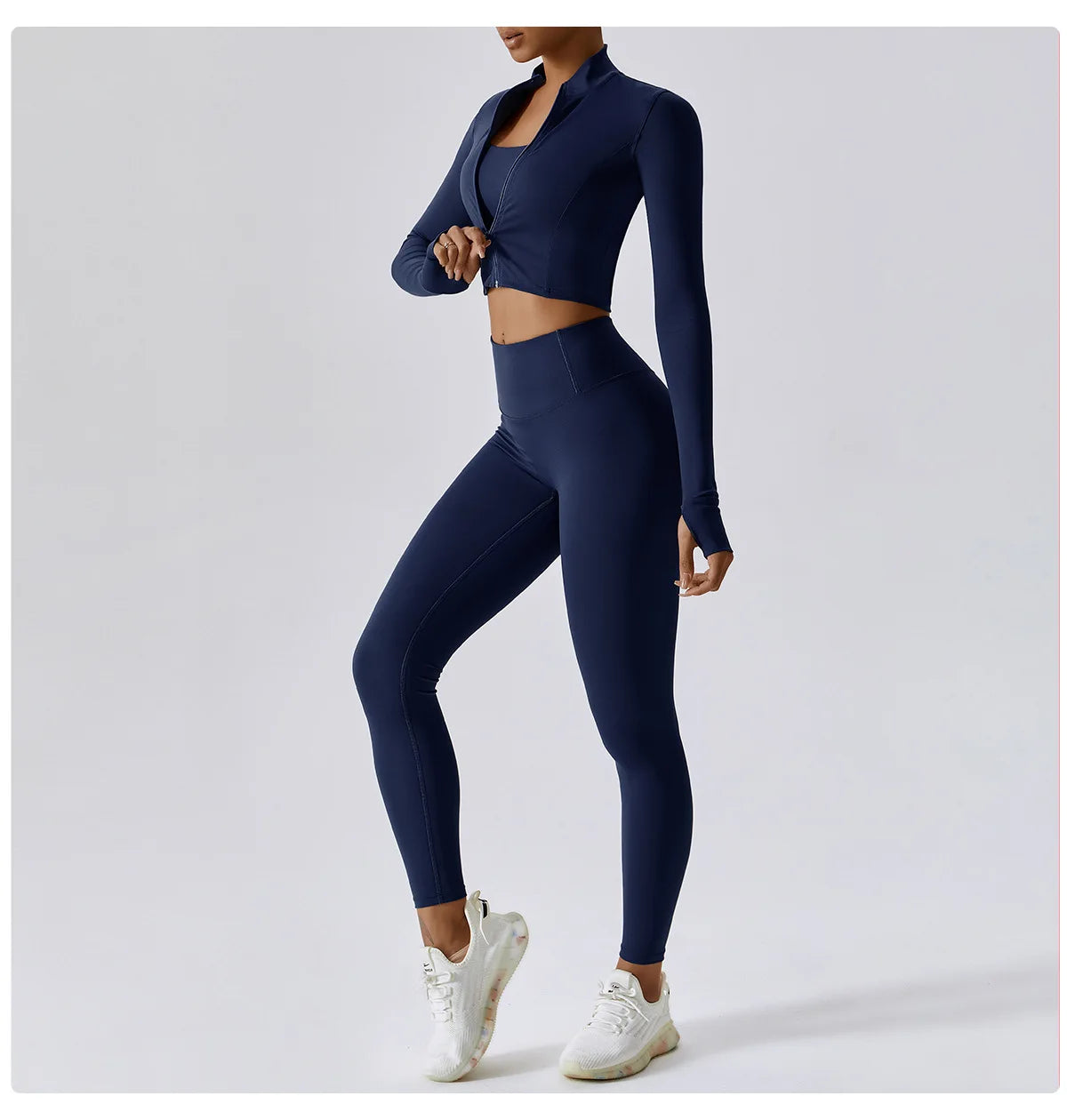 Yoga Set 3PCS  Sports Bra ，Jacket， Leggings