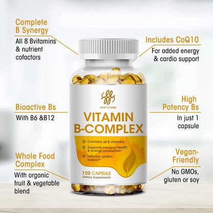 Vitamin B Capsule VB B1 B2 B3 B5 B6 B7 B9 B12
