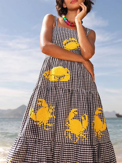 Spaghetti Strap Maxi Dress V-Neck Sleeveless