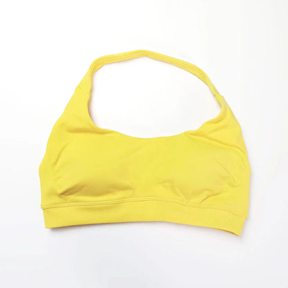 Halter Top Sports Bra Push-up Sexy Open Back