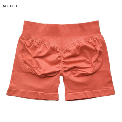 Scrunch Shorts Low Ribbed Band  Seamless Shorts Booty Hight Stretch