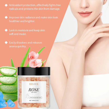 Rose Bath Salts Exfoliating Stress Relief Body Care