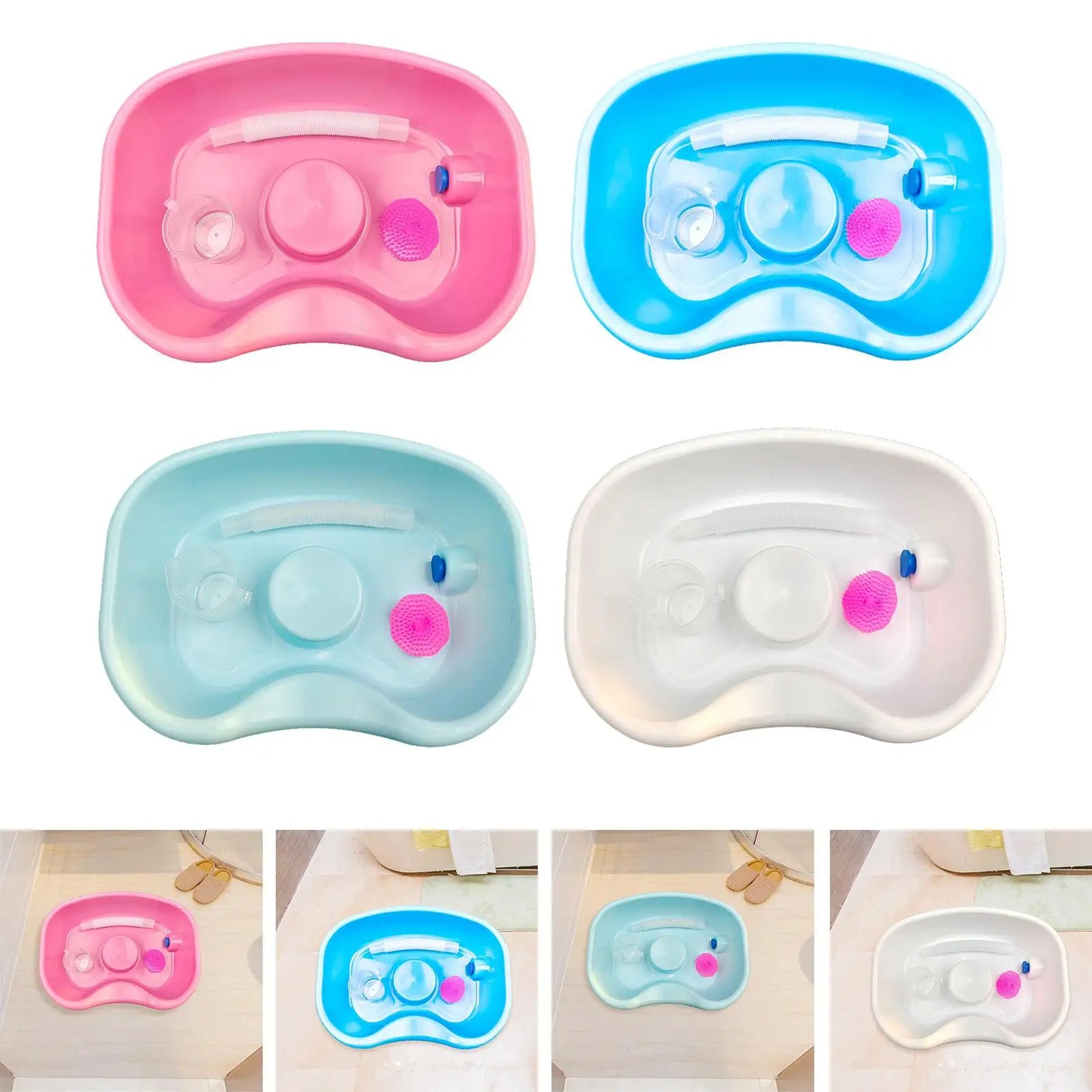 Hair Washing Tray with Pipe with Shampoo Brush
