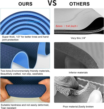 Non-Slip Extra Thick High-Density  Workout Mats for Women Men