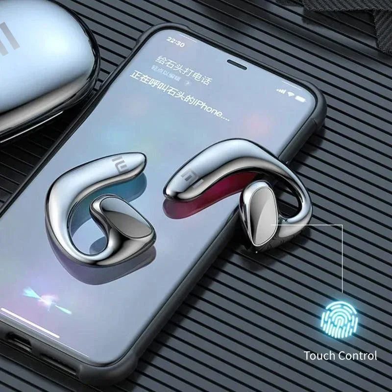 Wireless Earphones Bone Conduction Headset with Mic Sports Hifi Stereo Earbuds Waterproof Noise Reduction Headset