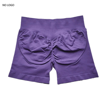 Scrunch Shorts Low Ribbed Band  Seamless Shorts Booty Hight Stretch