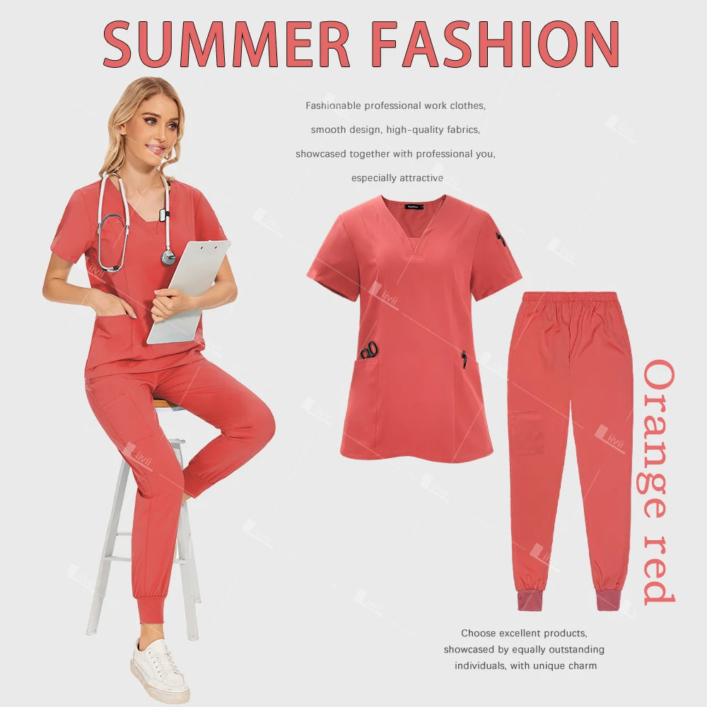 Surgical Uniforms Scrub Set Top Pants