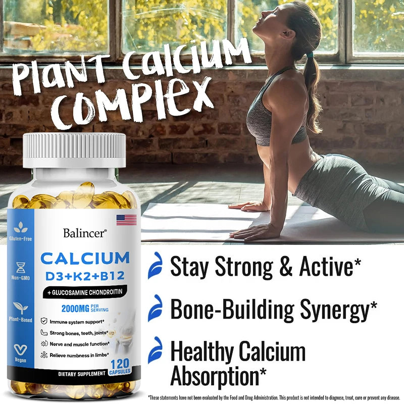 Calcium + Vitamins D3, K2 & B12 + Glucosamine Chondroitin