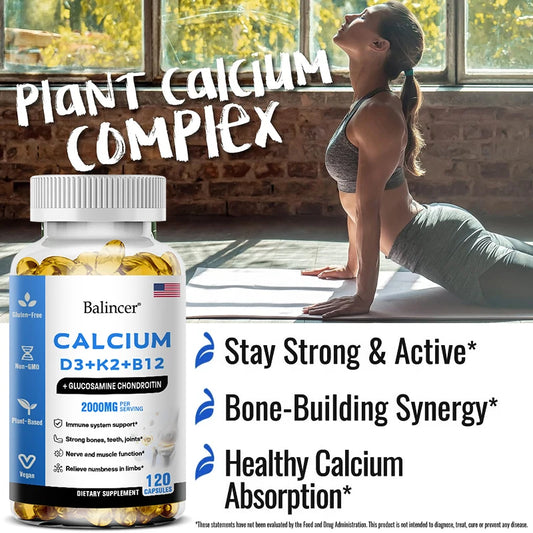 Calcium + Vitamins D3, K2 & B12 + Glucosamine Chondroitin