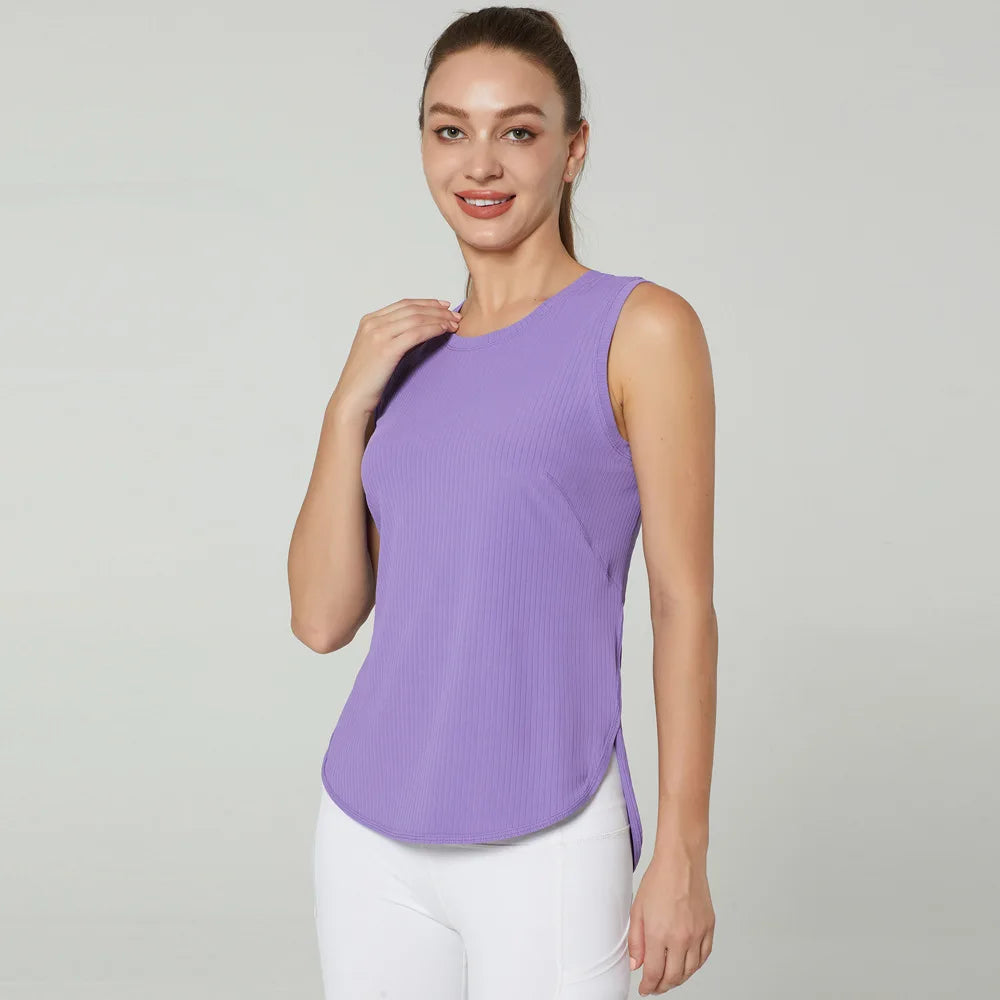 Women Gym  Sports Tank Tops Quick Dry Sleeveless Back