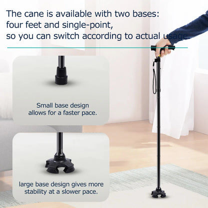 Foldable Walking Cane Lightweight Adjustable Heavy Duty
