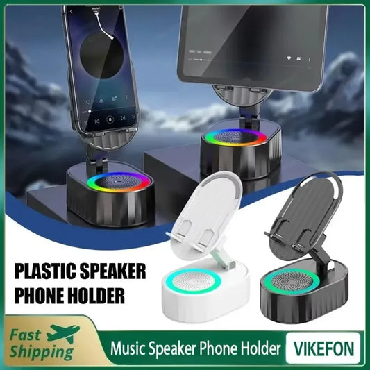 Mobile Cell Phone Stand Holder With Bluetooth Speaker HD Portable Wireless Speaker