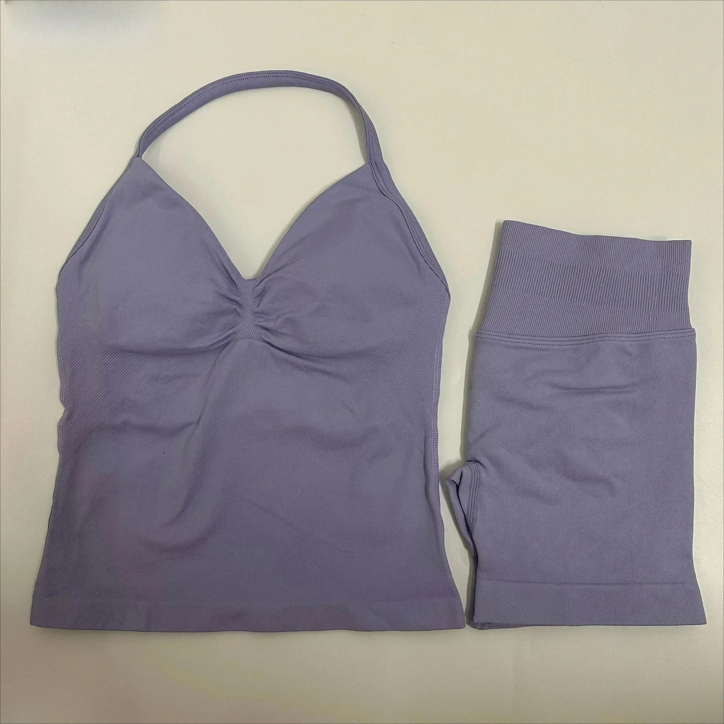 Yoga 2-piece Lace-up Tops and Shorts