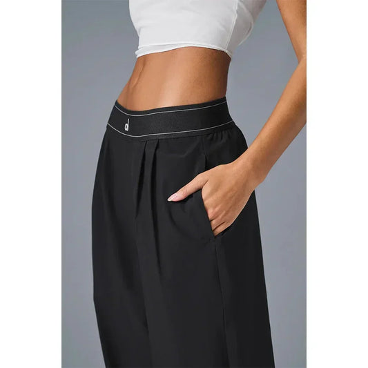 High Waisted Suit Pants, Sports Vest ,Wide Leg Pants