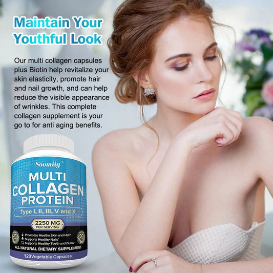 Multi-Collagen Capsules for Men and Women