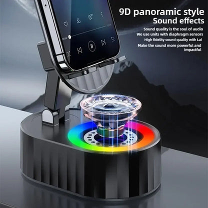 Mobile Cell Phone Stand Holder With Bluetooth Speaker HD Portable Wireless Speaker