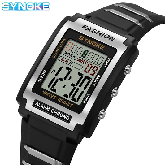 Men's Rectangular Sports Electronic Watch
