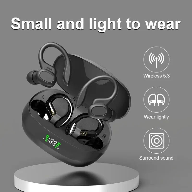 Ture Wireless Earbuds Ear Hook Sports HiFI Stereo Waterproof  With Mic