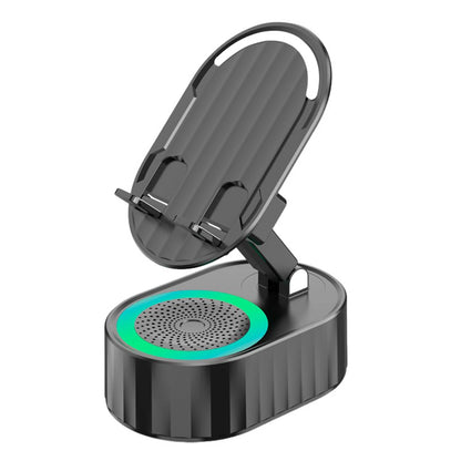 5 in 1 Bluetooth-compatible Audios Power Banks Bracket Rotating  Wireless Induction Audio Speaker Phone Stand