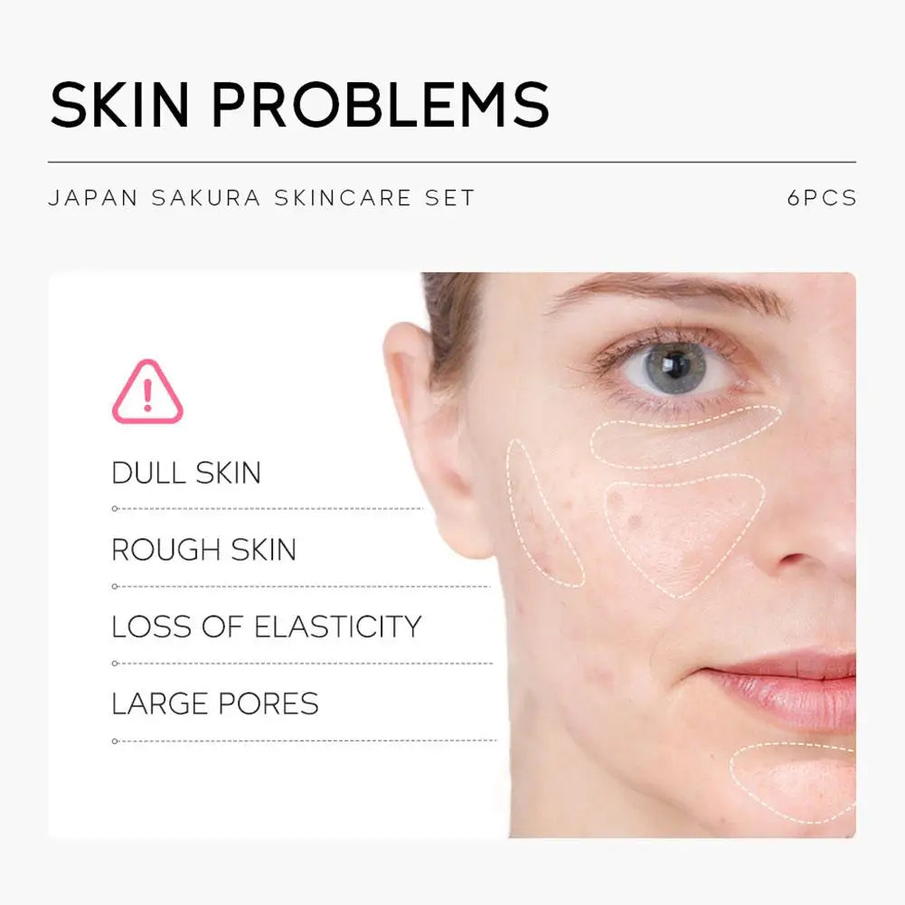 6pcs/ Skin Care Sets Face Cream Serum Toner Facial Cleanser  Skin Care Set Product Gift box
