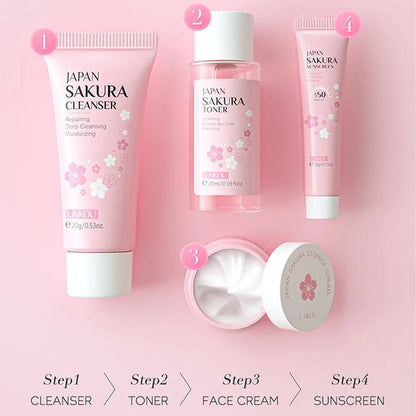 Skin Care  Kits With Cleanser, Serum ,Eye Cream