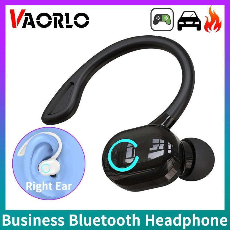 Wireless Bluetooth Earphones HIFI Bass With HD MIC Ear-Hook Earbuds Noise Cancelling Life Waterproof