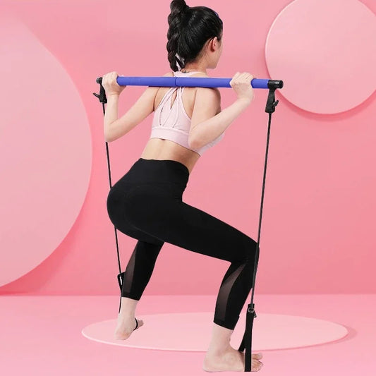 Fitness Bar Equipment for Home Use Multifunctional Tension Rope Elastic Rope Stretching Belt Back Trainer