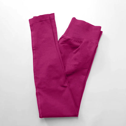 Seamless  Yoga Pants  Low Ribbed Band