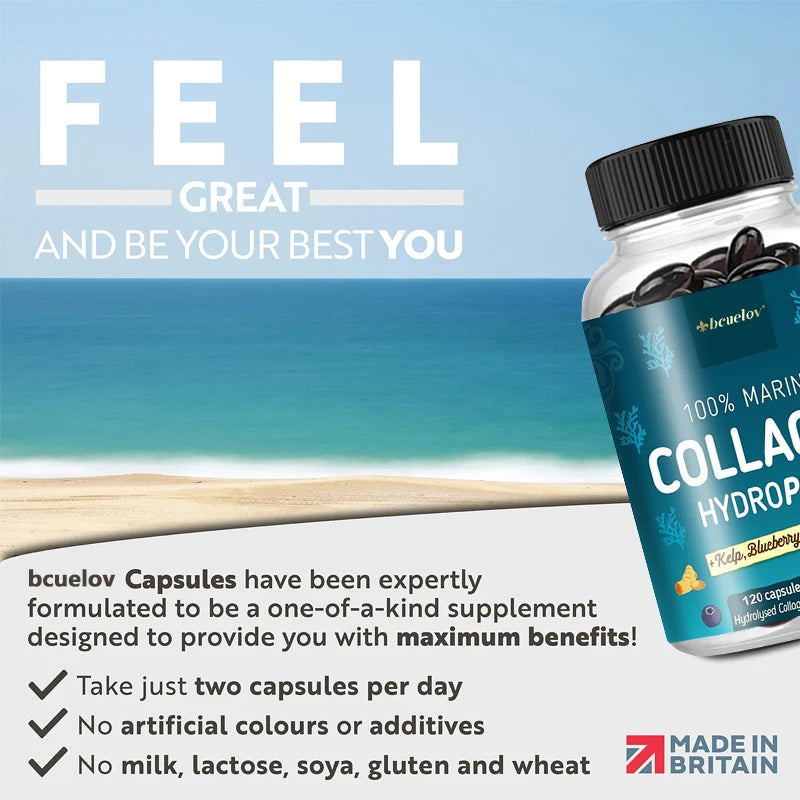 Powerful  Collagen - With Hyaluronic Acid, Biotin & Blueberry