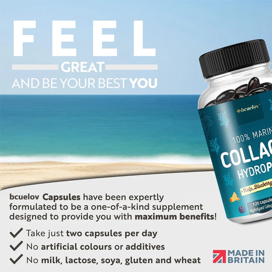 Powerful  Collagen - With Hyaluronic Acid, Biotin & Blueberry