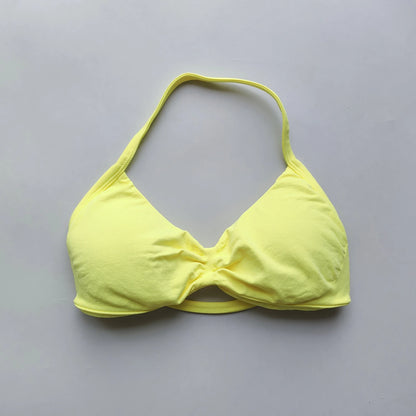 Sports Bra Strappy Backless Removable Cups